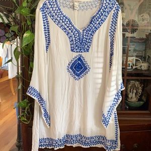 Embroidered made in India swimsuit cover size small